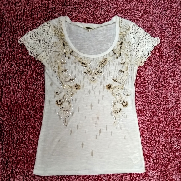 Miss Me Tops - Miss Me embellished top